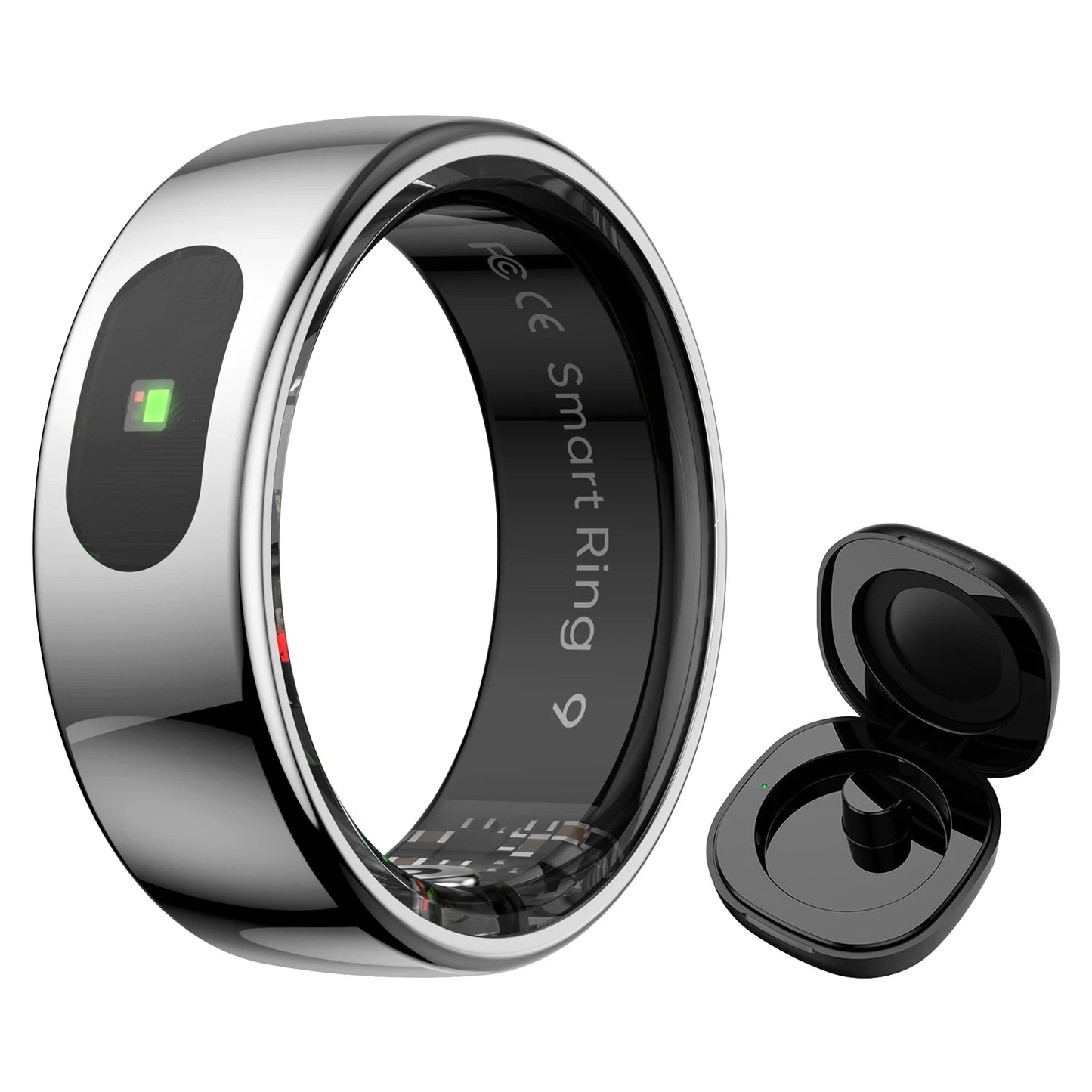 R08 Smart Ring For Men Women Touch Control Function Health Monitor IP68 5ATM Waterproof Skin Temperature Measure Smart Ring New