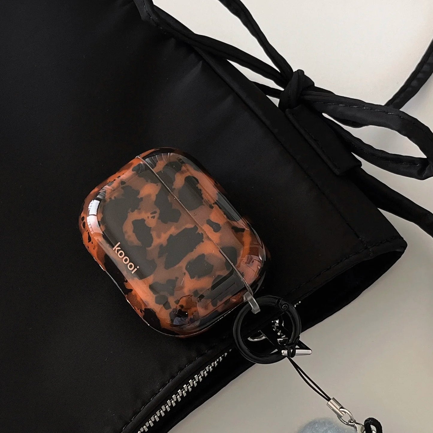 Stylish Dark Color Tortoiseshell Amber Glossy Cover Case For AirPods 1 2 3 4 Pro AirPods Pro 2 Pro 3 Shockproof Protective Case