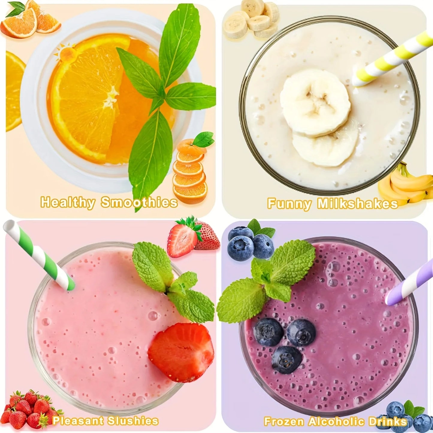 Creative Slushy Maker Cup with Straw DIY Magic Slushy Maker Squeeze Cup Fasting Cooling Make Cup For Milk Shake Slushies