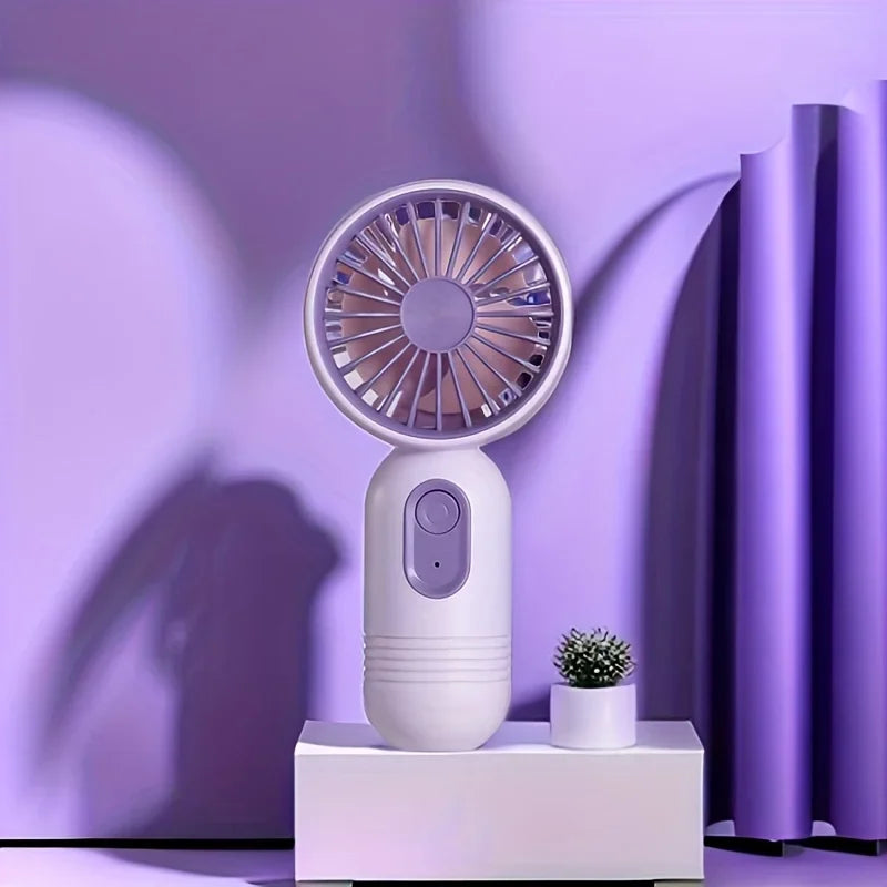 2025 USB Mini Rechargeable Portable Fan with 3 Speed, Handheld Fan for Gift Choice, Perfect For Office, Outdoor, Travel, Camping