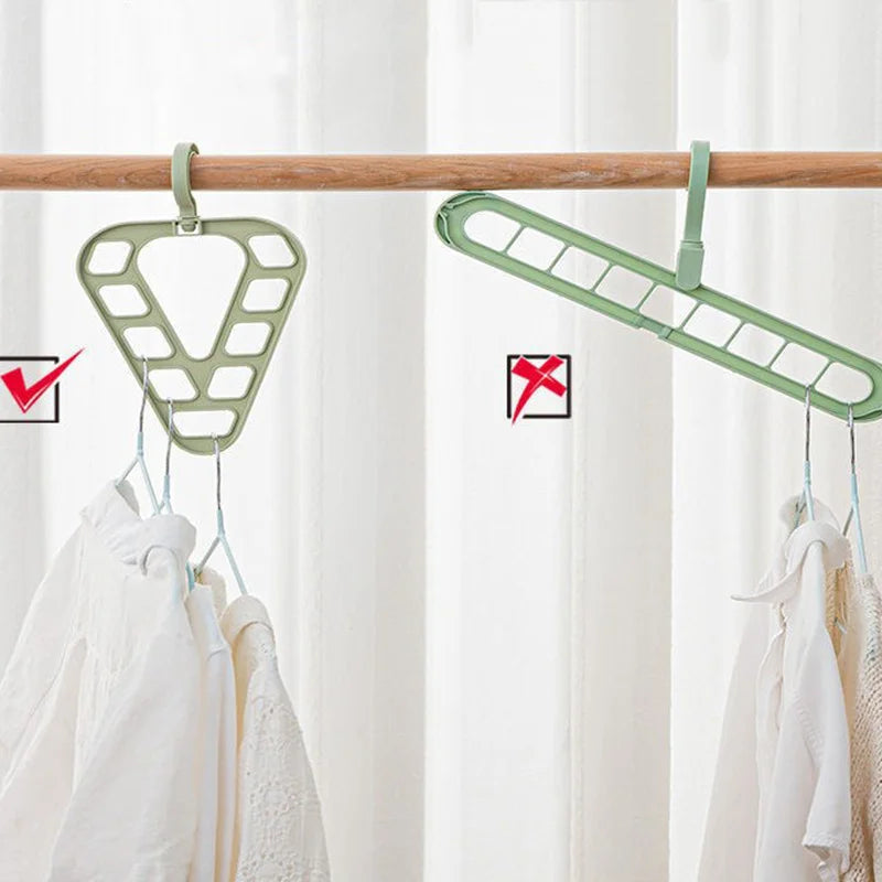 Rotatable Clothes Storage Rack Hangers For Clothes Closet Organizer Room Organizer Multifunctional Nine-Hole Hanger
