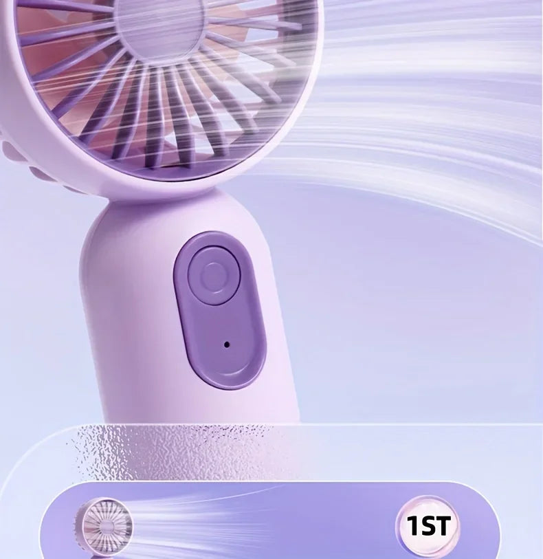 2025 USB Mini Rechargeable Portable Fan with 3 Speed, Handheld Fan for Gift Choice, Perfect For Office, Outdoor, Travel, Camping