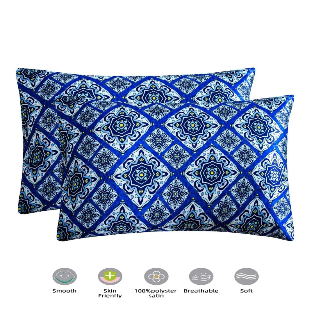 Mulberry Silk Pillowcase for Hair & Skin Care Anti-Frizz Satin Pillow Case Queen/King Super Soft Hypoallergenic Bedding Cover
