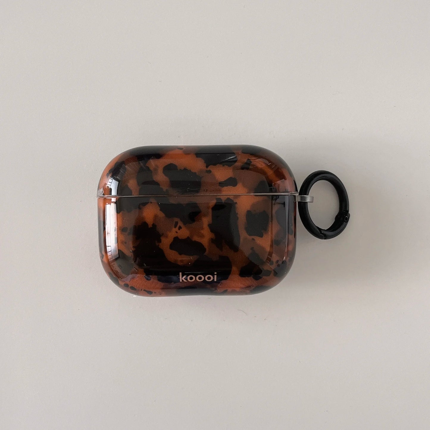 Stylish Dark Color Tortoiseshell Amber Glossy Cover Case For AirPods 1 2 3 4 Pro AirPods Pro 2 Pro 3 Shockproof Protective Case