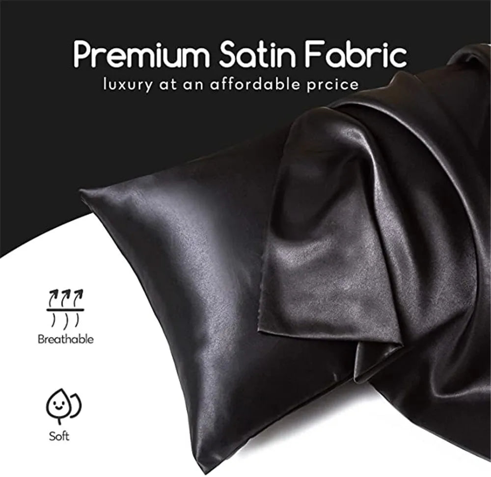 Mulberry Silk Pillowcase for Hair & Skin Care Anti-Frizz Satin Pillow Case Queen/King Super Soft Hypoallergenic Bedding Cover