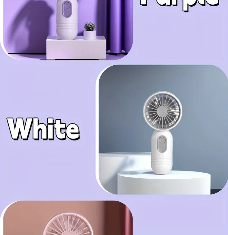 2025 USB Mini Rechargeable Portable Fan with 3 Speed, Handheld Fan for Gift Choice, Perfect For Office, Outdoor, Travel, Camping