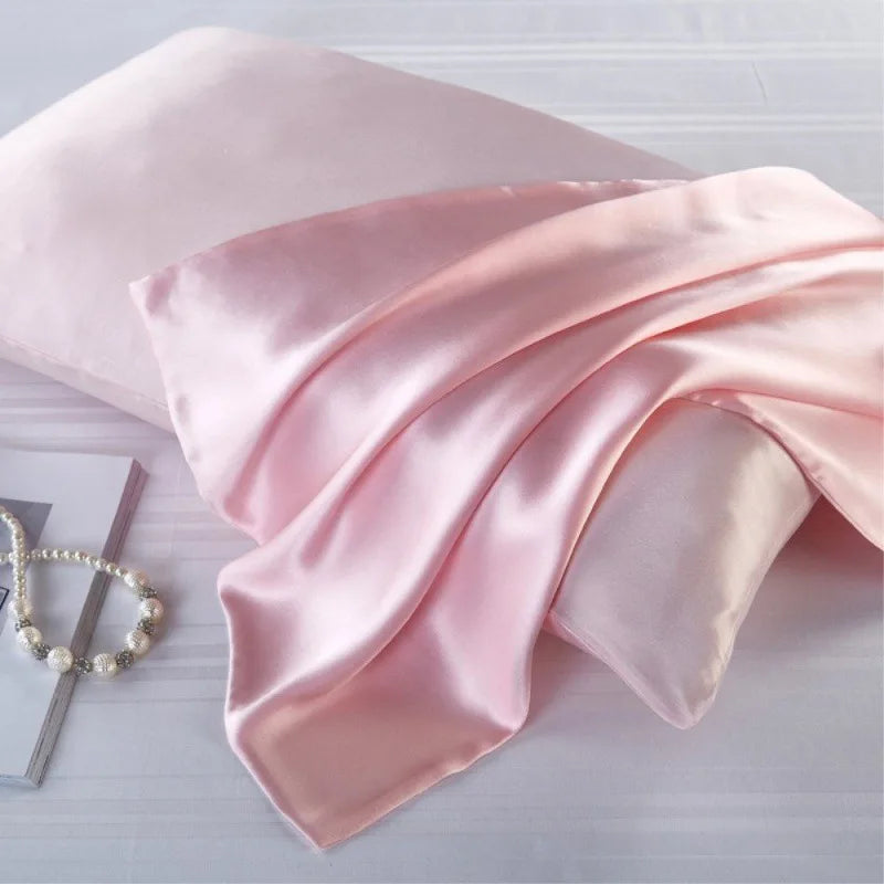 Mulberry Silk Pillowcase for Hair & Skin Care Anti-Frizz Satin Pillow Case Queen/King Super Soft Hypoallergenic Bedding Cover